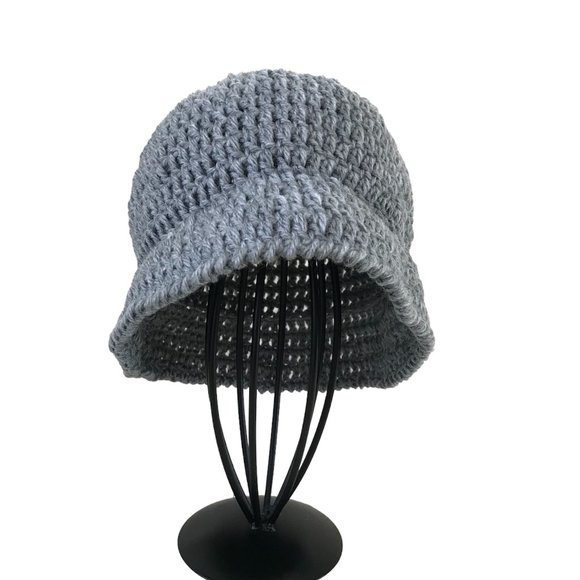 Brand New Handmade Crochet Bucket Hat with a nice button on the side, Adult Size - Picture 3 of 5